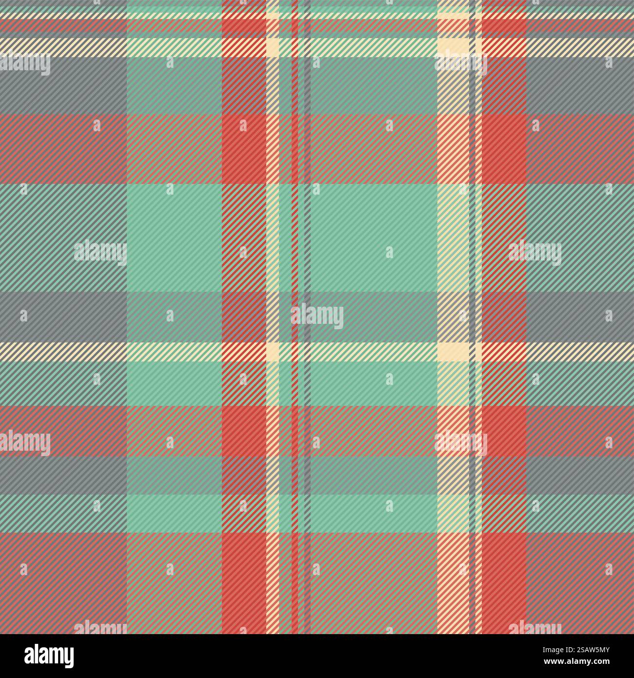 Textil-Schottenmuster der Hintergrund-karierten Textur mit einem nahtlosen Vektor-Check-Stoff in grauen und roten Farben. Stock Vektor