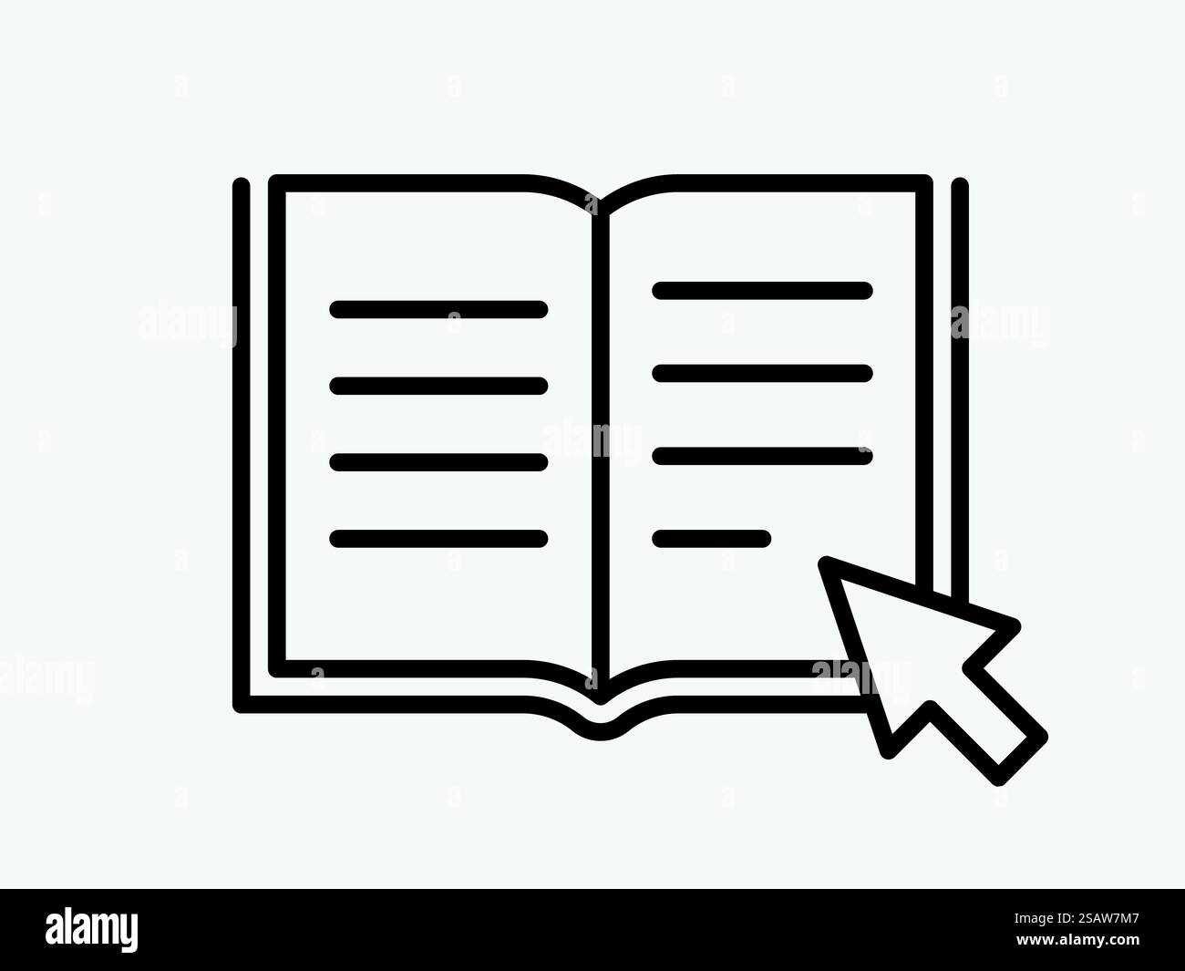 Symbol-Vektor des Leitfadens, Benutzerhandbuch. Serviceinformationsdokument, Anweisung. Stock Vektor