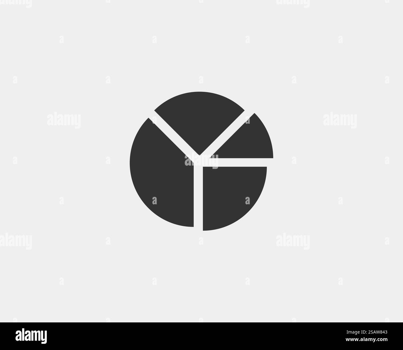 Symbol Kreisdiagramm. Kreis Diagramm Vektor. Diagramme Diagramme logo Vorlage. Stock Vektor