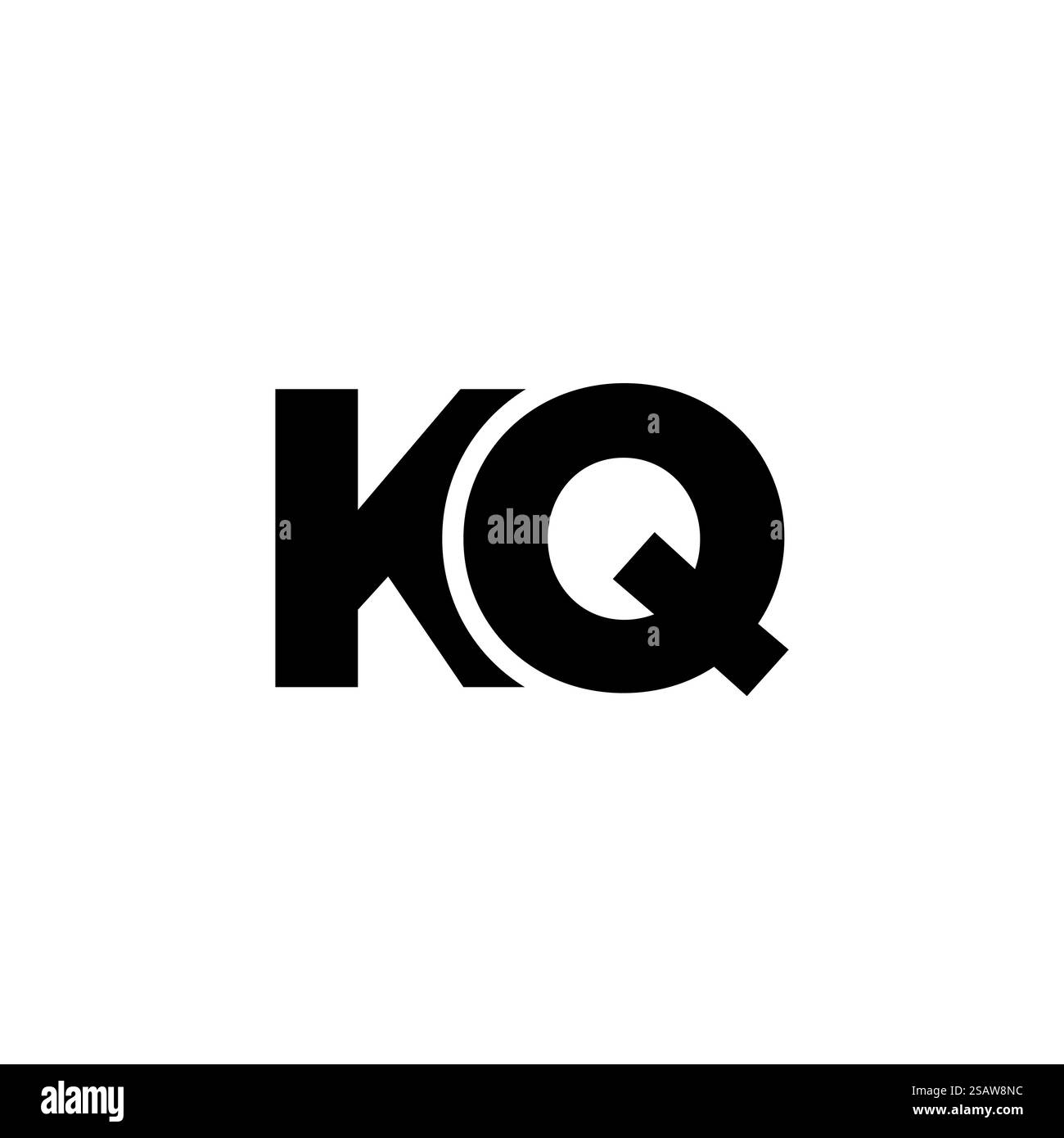 Trendige Designvorlage für Buchstaben K und Q, KQ-Logo. Minimaler Monogramm-Initiallogotyp für die Unternehmensidentität. Stock Vektor