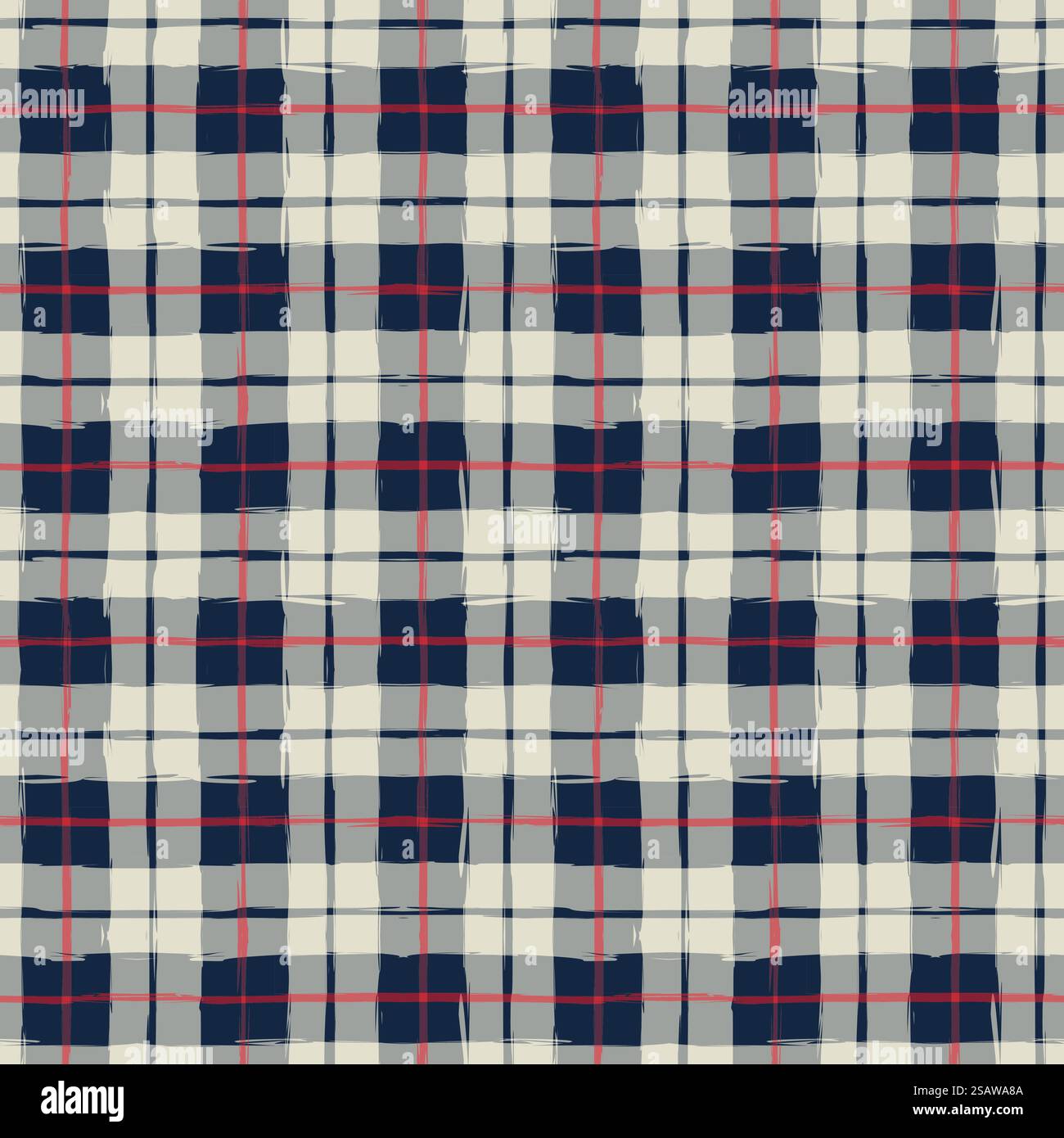Nahtloses Muster Pinsel Karo Grunge Stil Aquarell Imitation Gingham. Vektorhintergrund... Nahtloses Muster Pinsel Karo Grunge Stil Aquarell Imitation Gingham Stock Vektor