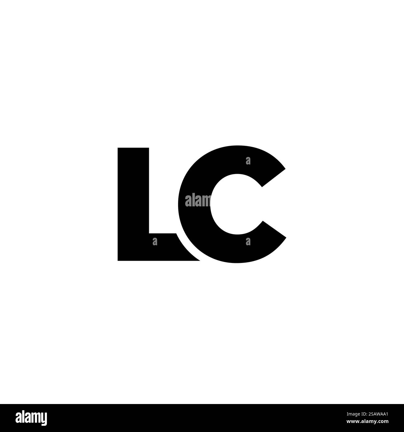 Trendige Designvorlage mit L und C, LC-Logo. Minimaler Monogramm-Initiallogotyp für die Unternehmensidentität. Stock Vektor