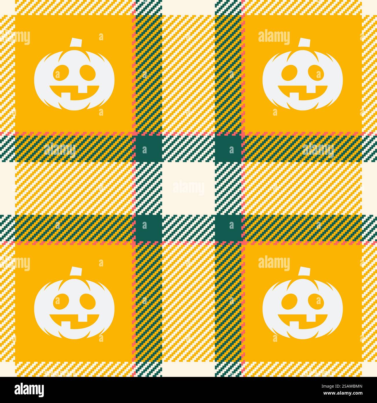 Halloween nahtloser Hintergrund mit Kürbis für Textilgewebe Design, Geschenkpapier, Website Wallpaper, Textilien, Tapete und Kleidung im Vektor. Halloween nahtloser Hintergrund mit Kürbis für Textilgewebe Design, Geschenkpapier, Website Wallpaper, Textilien, Tapete und Bekleidung. Stock Vektor