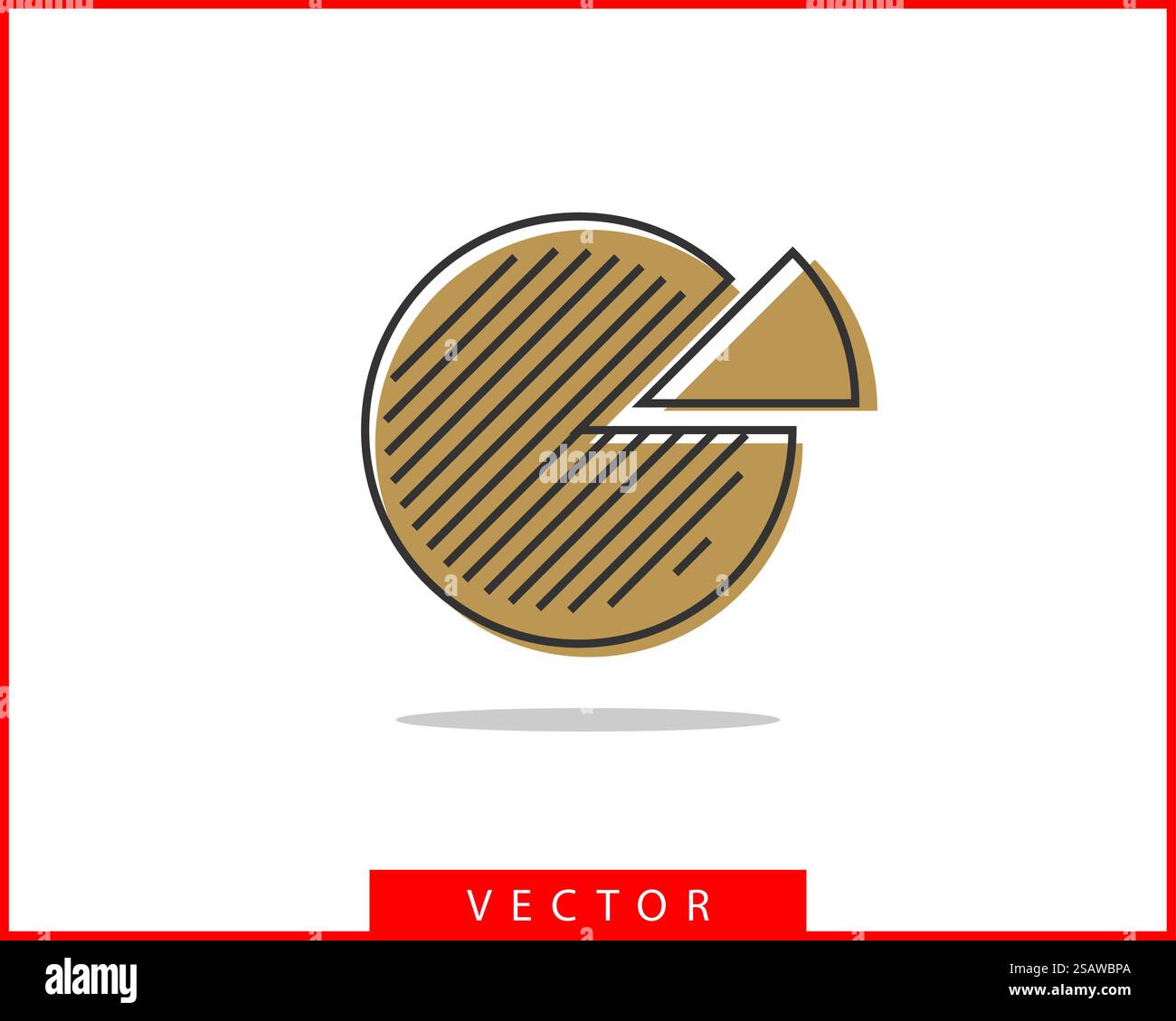 Symbol Kreisdiagramm. Kreis Diagramm Vektor. Diagramme Diagramme logo Vorlage. Stock Vektor
