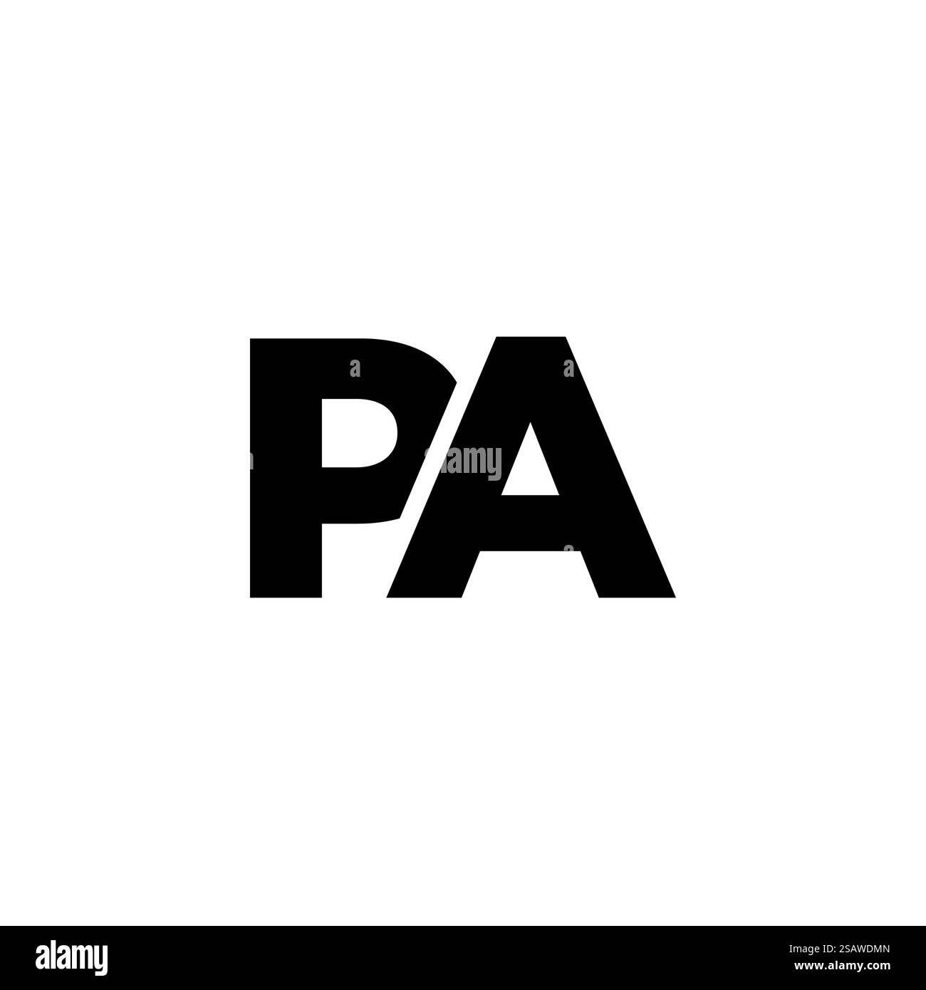 Trendige Design-Vorlage mit P und A, PA-Logo. Minimaler Monogramm-Initiallogotyp für die Unternehmensidentität. Stock Vektor