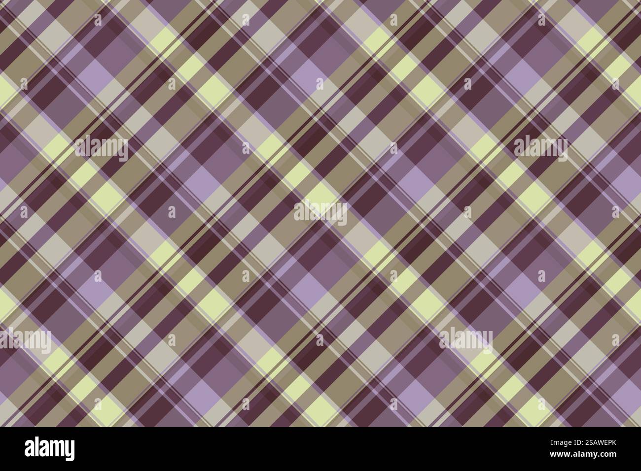 Grafischer nahtloser Hintergrund-Vektor, Landschaft Muster Karo Textur. Mutterkarot-Textilstoff-Schottenkaro in pastellfarbenen und rosa Farben. Stock Vektor