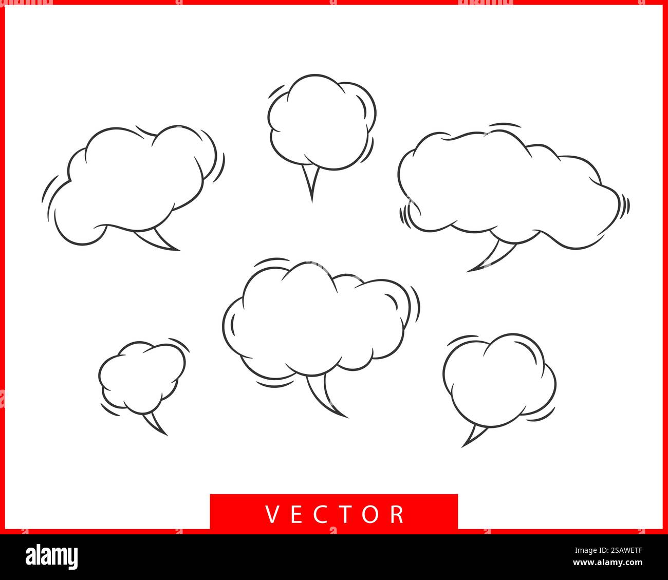 Stellen Sie den Sprechblasen-Sprachvektor ein. Leeres leeres Blasensymbol für Designelemente. Online-Chat-Symbolvorlage. Silhouette der Ballon-Aufkleber mit Dialogfeld. Stock Vektor Stellen Sie den Sprechblasen-Sprachvektor ein. Leeres leeres Blasensymbol für Designelemente. Online-Chat-Symbolvorlage. Silhouette der Ballon-Aufkleber mit Dialogfeld. Stock Vektor