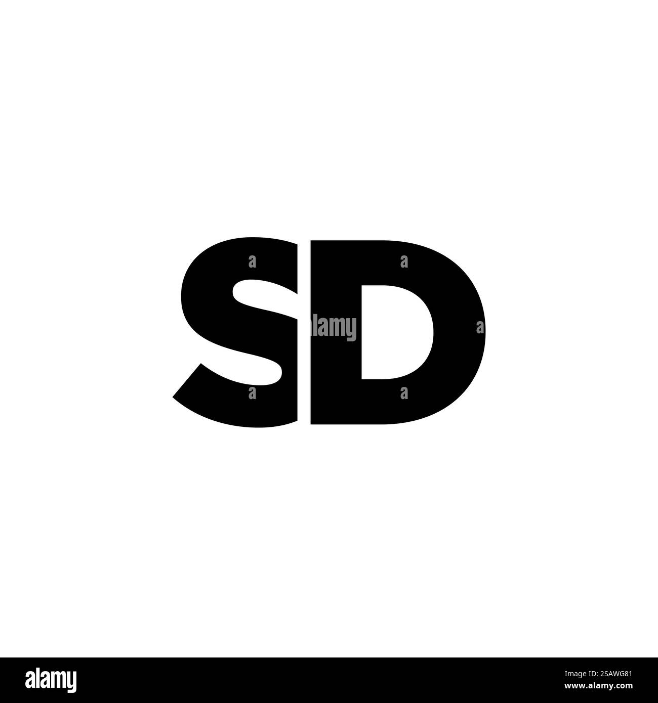 Trendige Vorlage für S und D, SD-Logo. Minimaler Monogramm-Initiallogotyp für die Unternehmensidentität. Stock Vektor