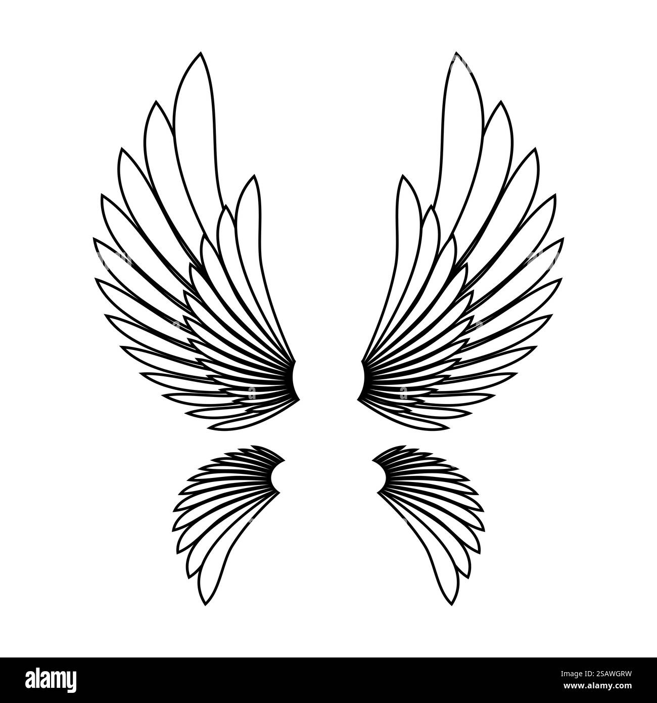 Design-Element für Angel Wings-Vorlage. Vektorabbildung... Design-Element für Angel Wings-Vorlage Stock Vektor