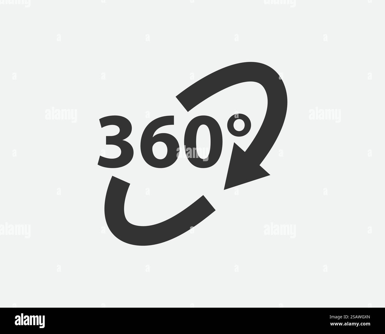 Symbol für 360-Grad-Ansichtsvektor. Schilder und Symbole für Websites, Webdesign, mobile App. Symbol für 360-Grad-Ansichtsvektor Stock Vektor