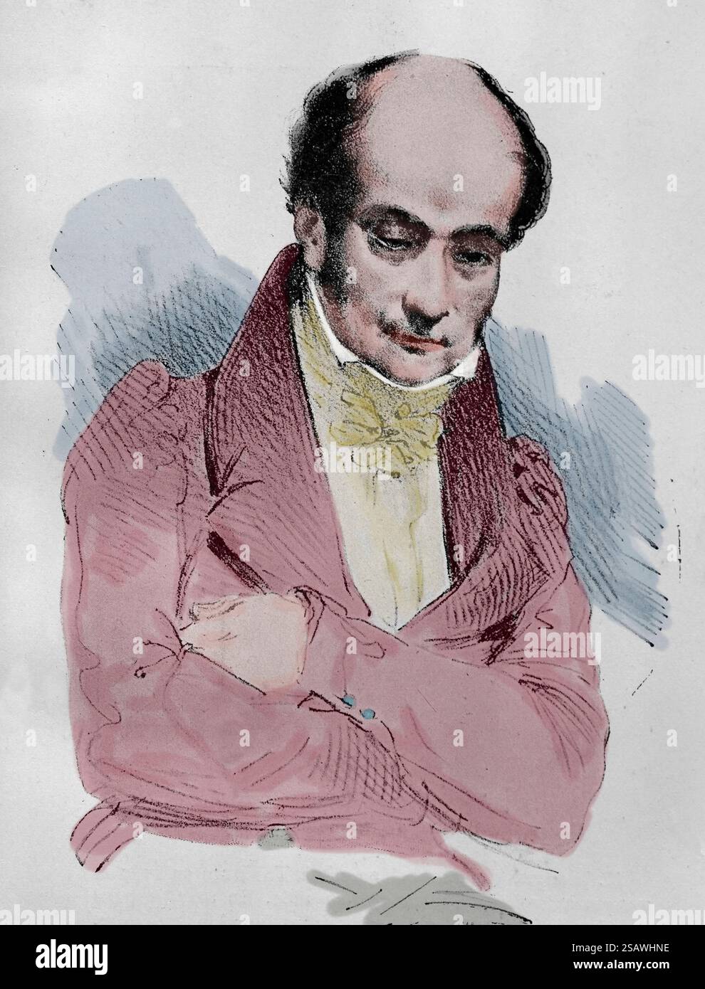 Regís de Chantelauze (1787-1859). Französischer Anwalt und Politiker. Justizminister in den letzten Wochen der Bourbon-Restauration. Gravur, 19. Stockfoto