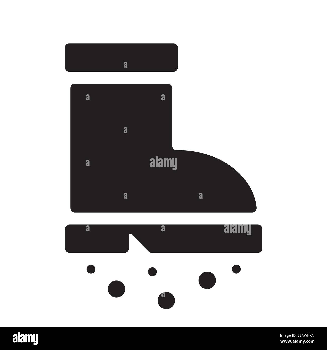 Schmutzige Schuhe Herren Stiefel schwarz weiß isolierte Silhouette. Vektorabbildung... Schmutzige Schuhe Herren Stiefel schwarz weiß isolierte Silhouette Stock Vektor