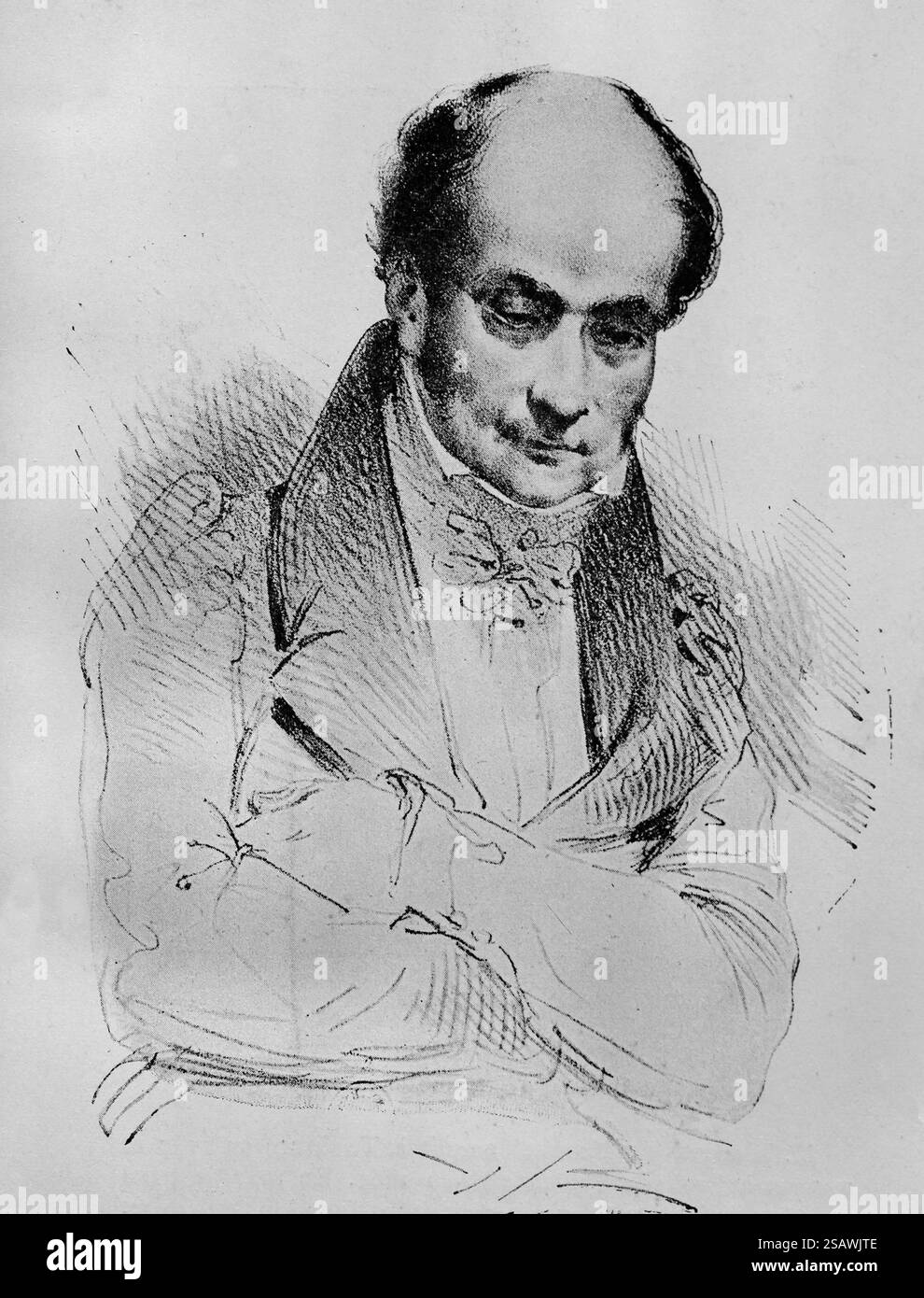 Regís de Chantelauze (1787-1859). Französischer Anwalt und Politiker. Justizminister in den letzten Wochen der Bourbon-Restauration. Gravur, 19. Stockfoto