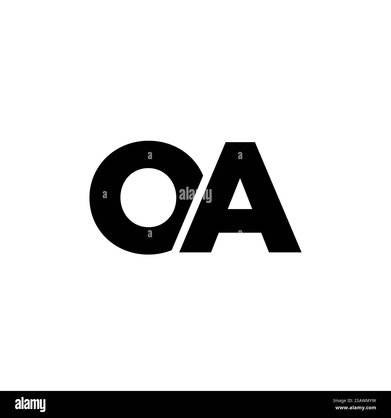 Trendige Vorlage mit O und A, OA-Logo. Minimaler Monogramm-Initiallogotyp für die Unternehmensidentität. Stock Vektor