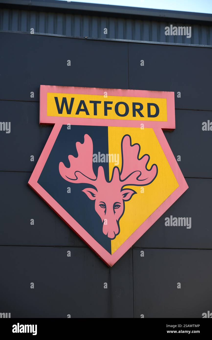 Allgemeine Ansichten des Watford Football Club, Watford, Hertfordshire, Großbritannien. Stockfoto