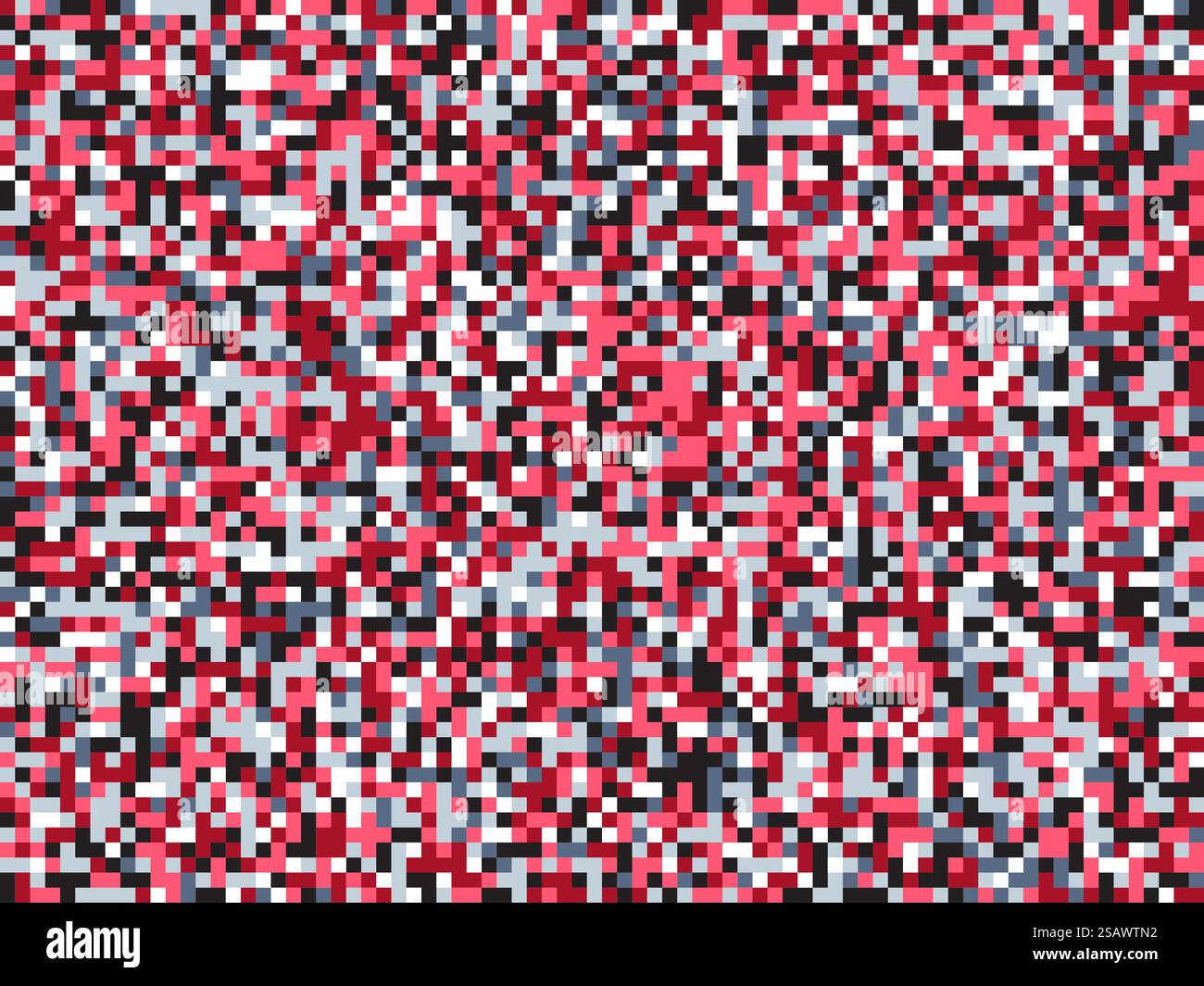 Modernes rotes Tarnmuster im abstrakten Stil. Vektorillustration helles Design. Digitale Tarnung Hintergrund. Stock Vektor