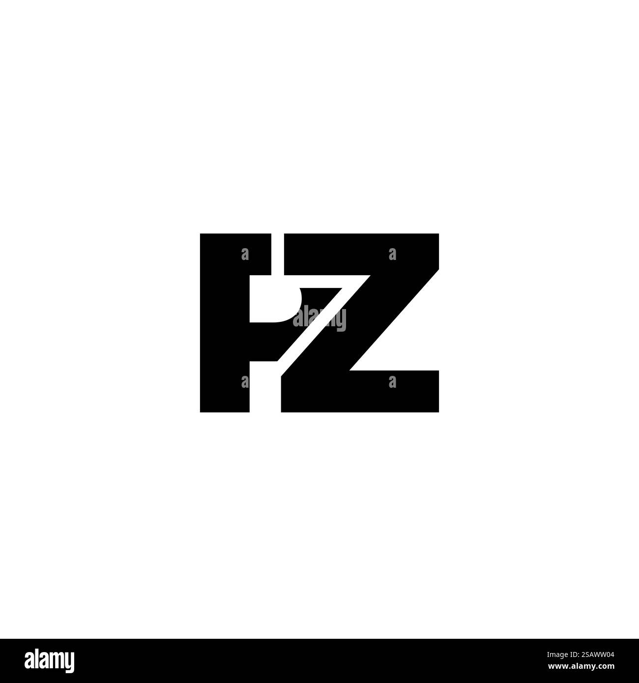 Trendige Design-Vorlage für Buchstaben P und Z, PZ-Logo. Minimaler Monogramm-Initiallogotyp für die Unternehmensidentität. Stock Vektor