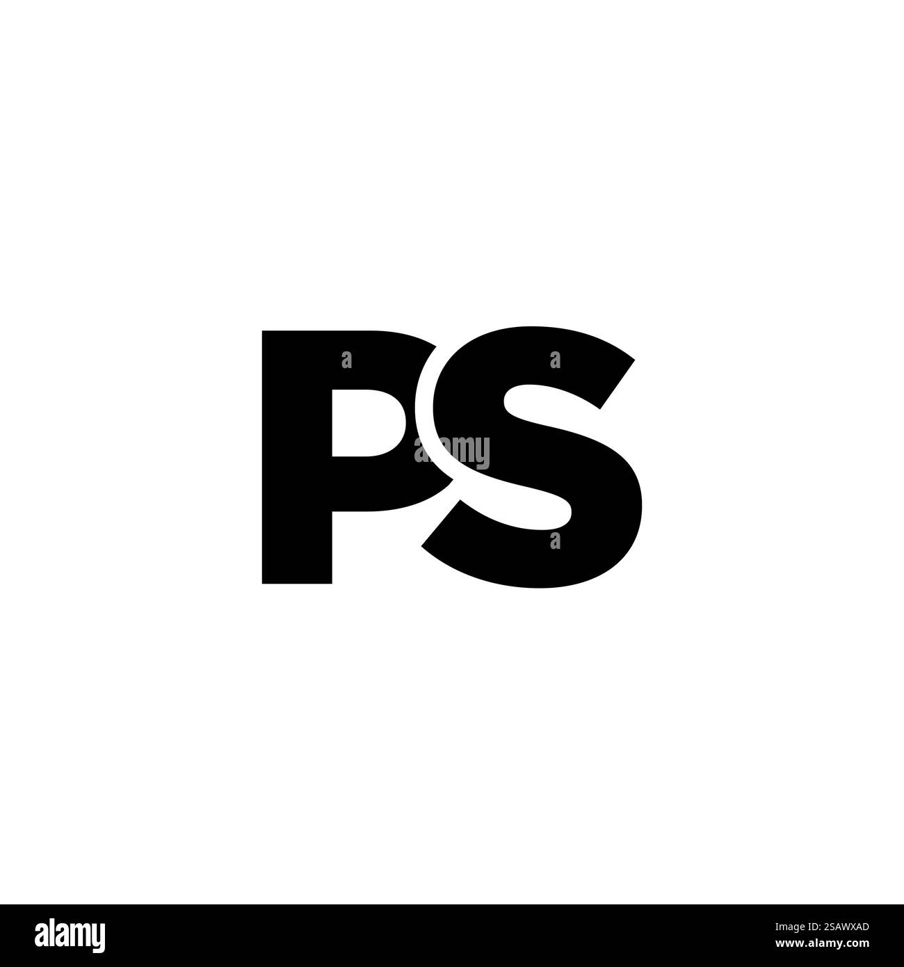 Trendiges Design mit den Buchstaben P und S, PS-Logo. Minimaler Monogramm-Initiallogotyp für die Unternehmensidentität. Stock Vektor