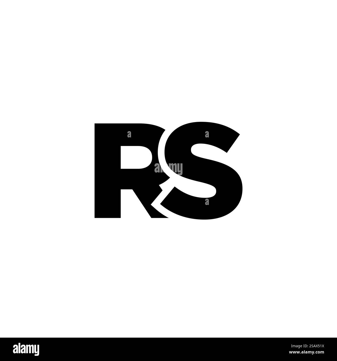 Trendige Designvorlage mit den Buchstaben R und S, RS-Logo. Minimaler Monogramm-Initiallogotyp für die Unternehmensidentität. Stock Vektor