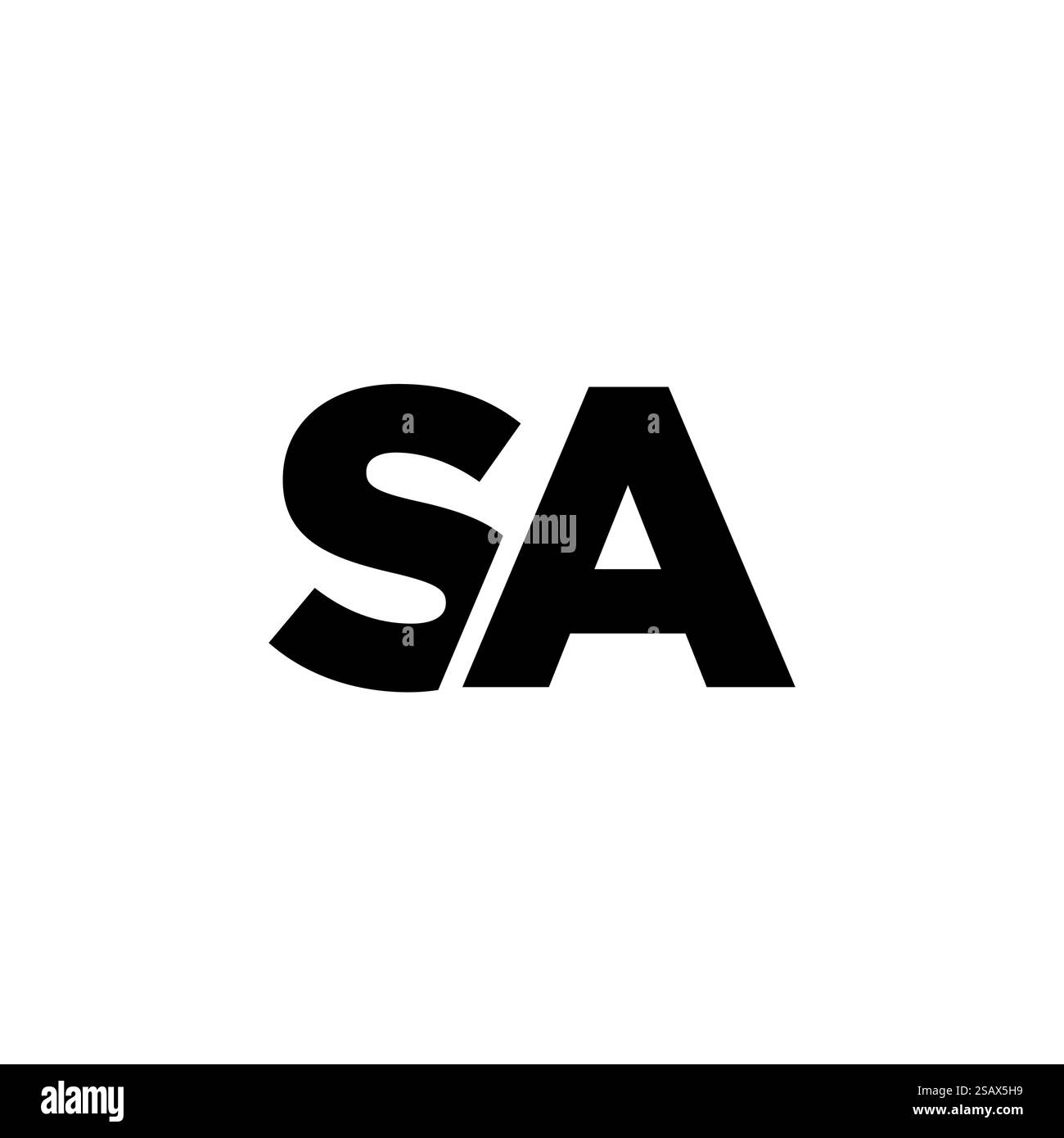Trendige Design-Vorlage mit S und A, SA-Logo. Minimaler Monogramm-Initiallogotyp für die Unternehmensidentität. Stock Vektor