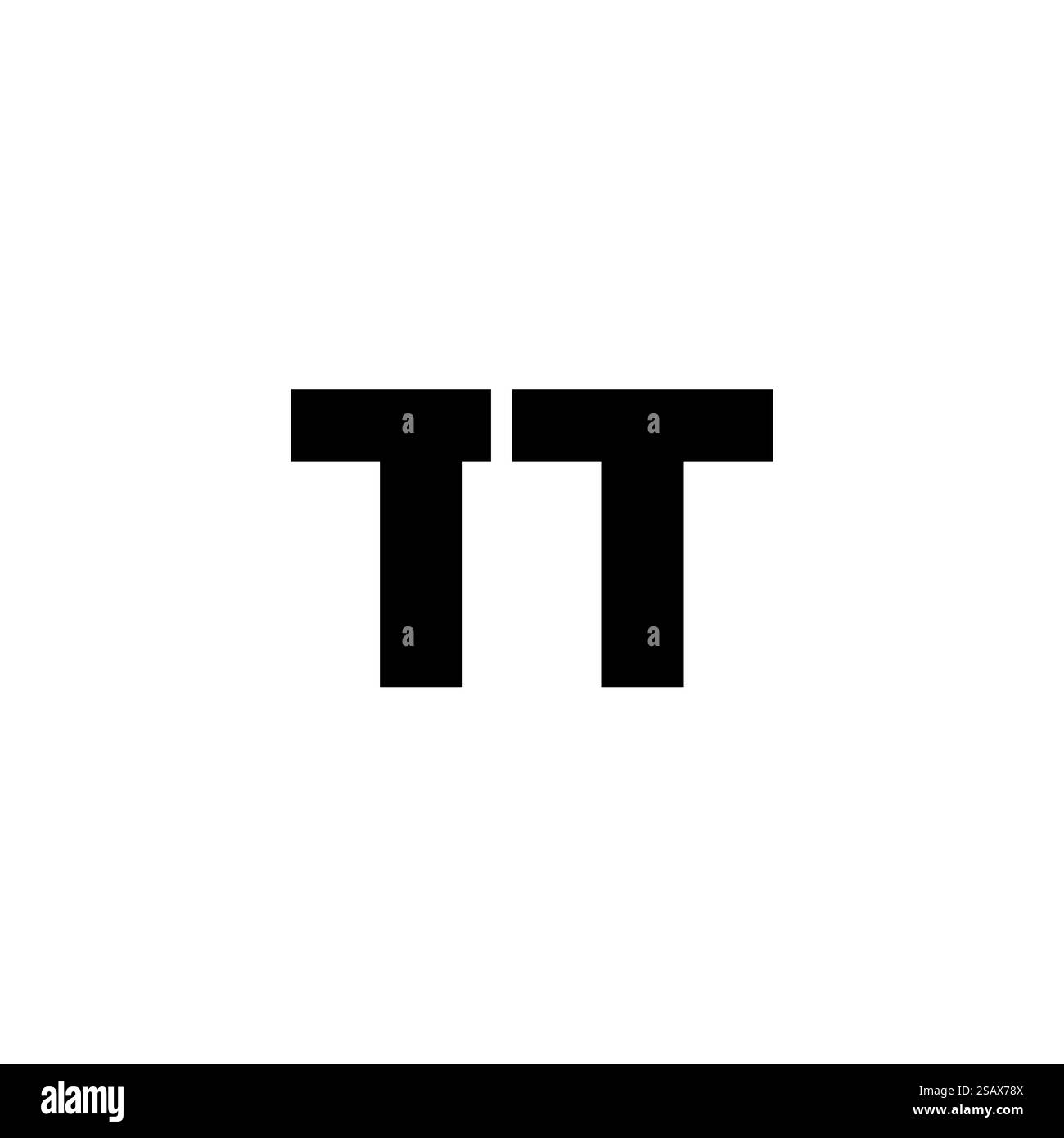 Trendige Design-Vorlage mit T und T, TT-Logo. Minimaler Monogramm-Initiallogotyp für die Unternehmensidentität. Stock Vektor