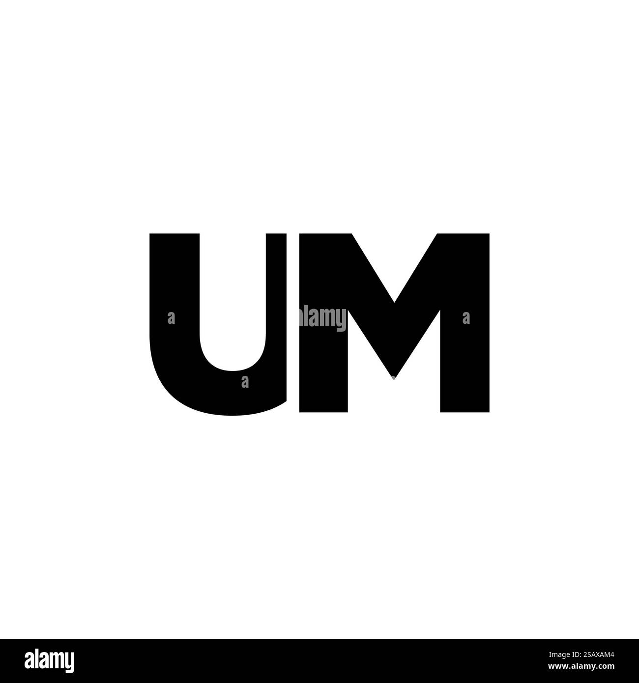 Trendige Design-Vorlage mit U und M, UM-Logo. Minimaler Monogramm-Initiallogotyp für die Unternehmensidentität. Stock Vektor