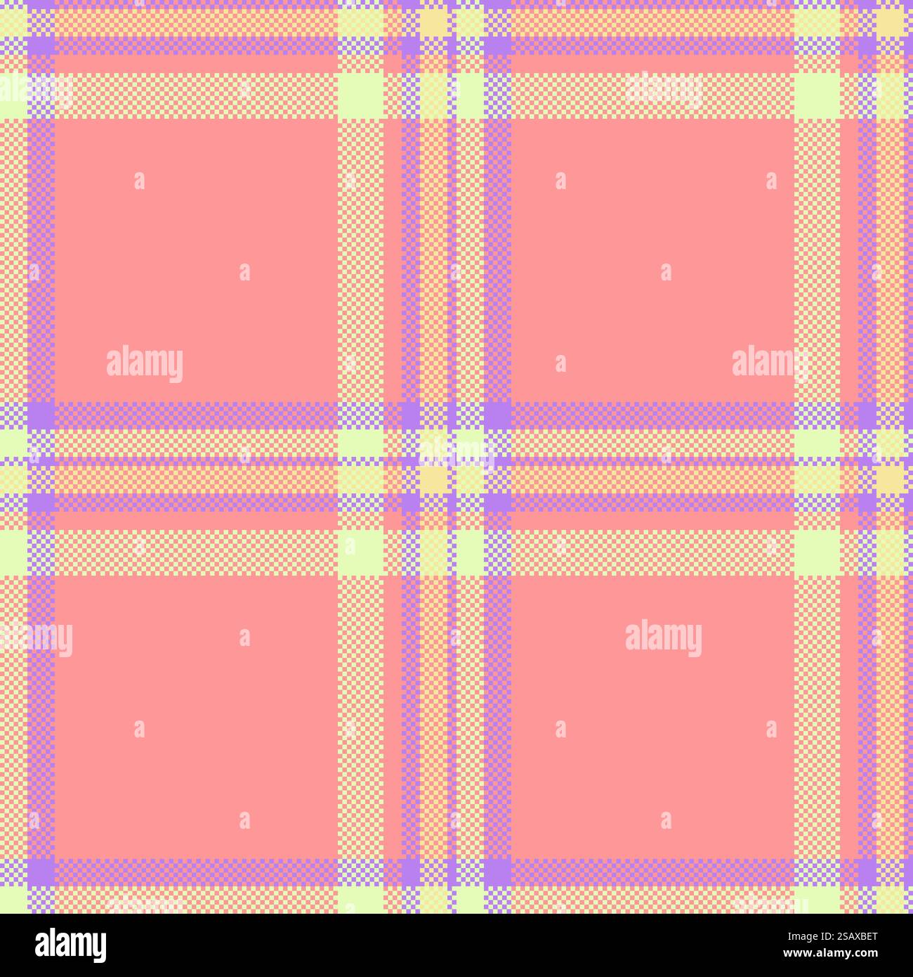 Gruppe nahtlose Textur Hintergrund, einzelnes kariertes Vektorgewebe. Tischdecke Textil-Schottenkaromuster in roten und hellen Farben. Stock Vektor