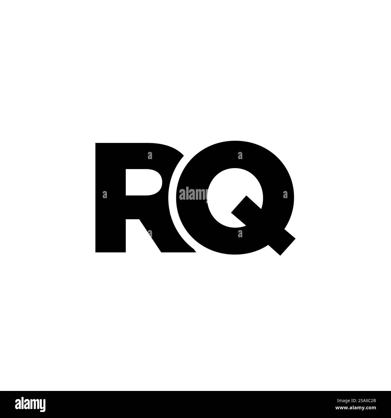Trendige Design-Vorlage mit den Buchstaben R und Q, RQ. Minimaler Monogramm-Initiallogotyp für die Unternehmensidentität. Stock Vektor