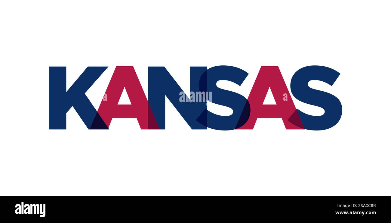 Kansas, Missouri, USA, Typografie-Schriftzug. Amerika-Logo mit grafischem Stadtschriftzug für Print- und Webprodukte. Kansas, Missouri, USA, Typografie-Schriftzug. Amerika-Logo mit grafischem Stadtschriftzug für Print und Web. Stock Vektor