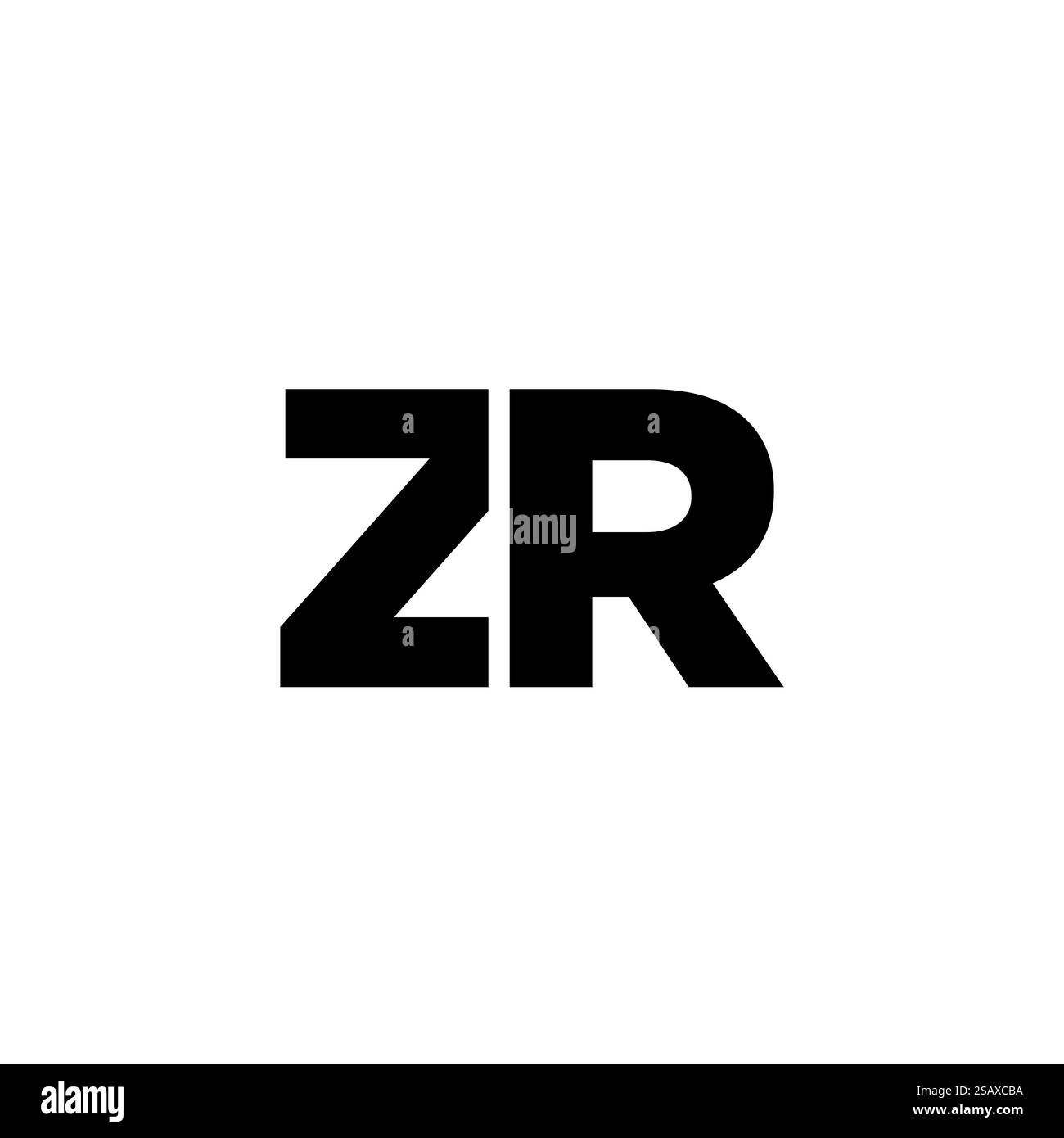 Trendige Design-Vorlage mit Z und R, ZR-Logo. Minimaler Monogramm-Initiallogotyp für die Unternehmensidentität. Stock Vektor