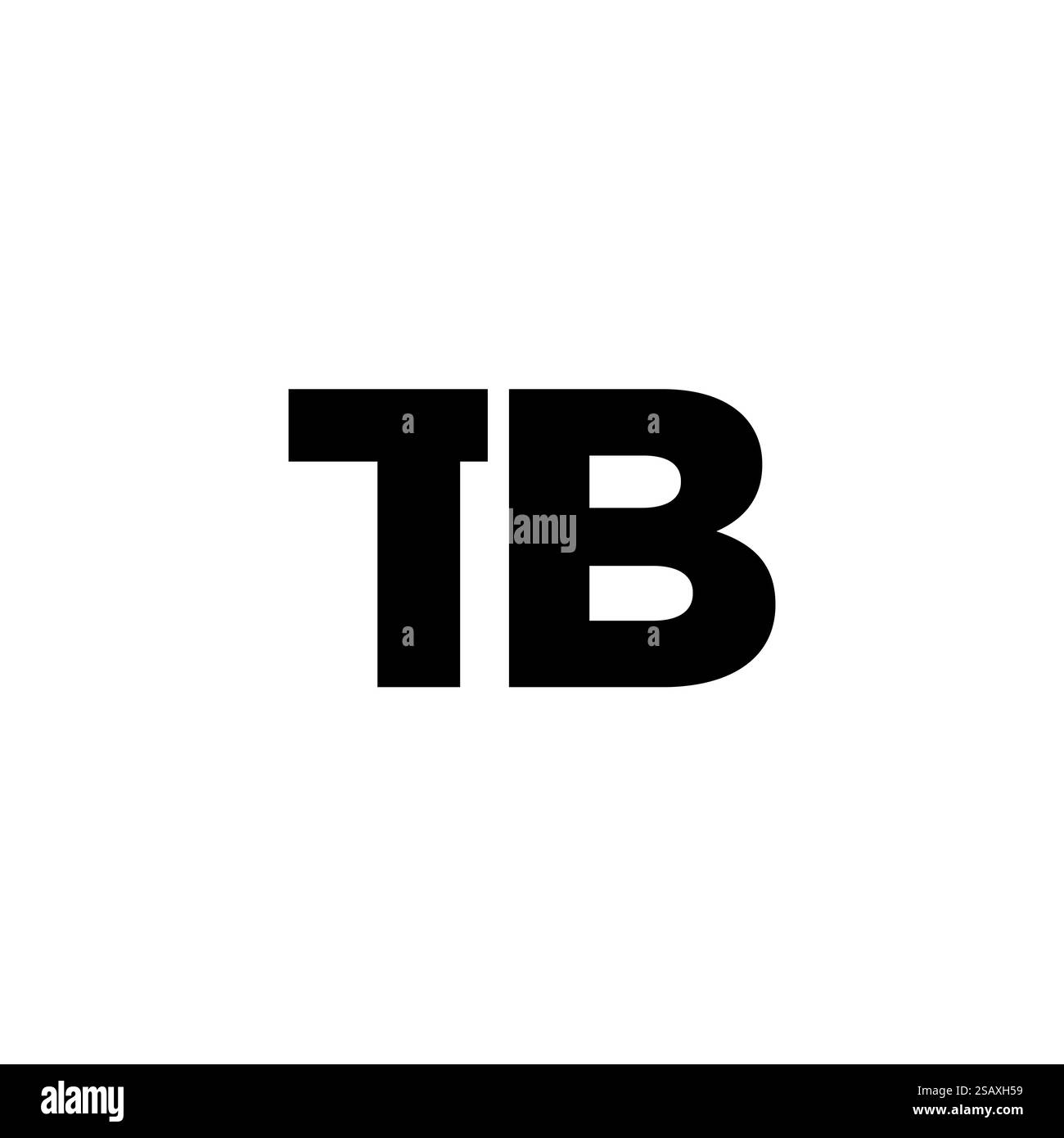 Trendige Designvorlage für T und B, TB-Logo. Minimaler Monogramm-Initiallogotyp für die Unternehmensidentität. Stock Vektor