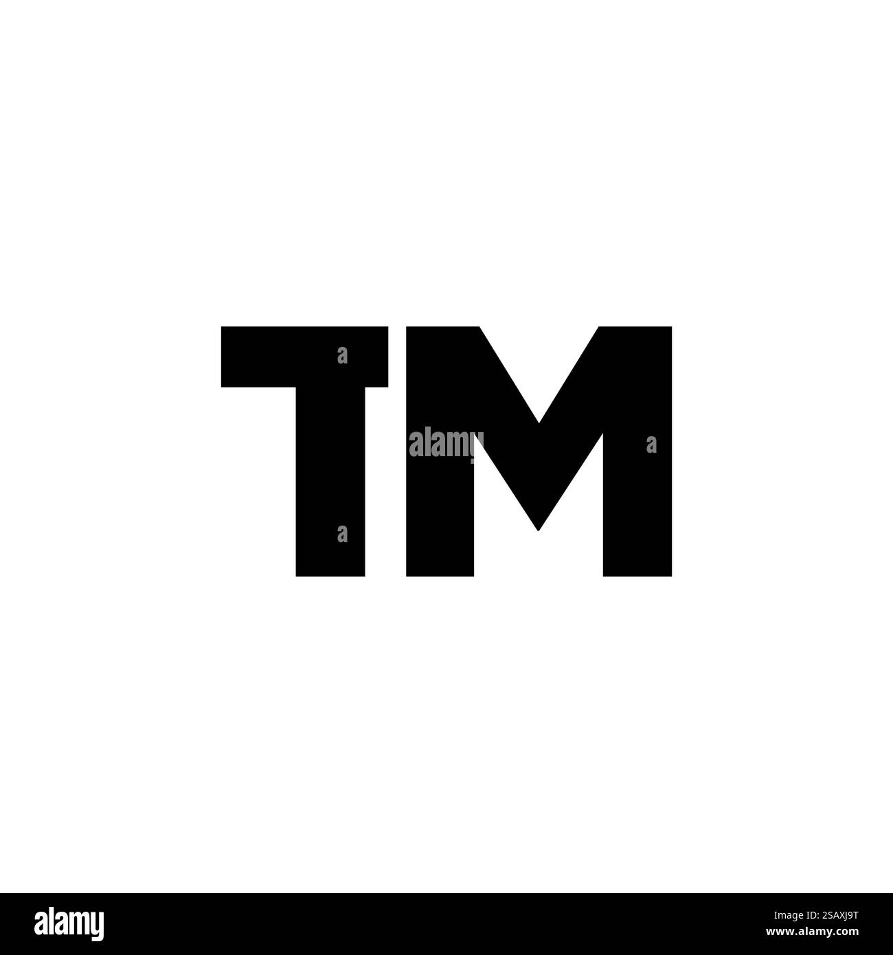 Trendige Design-Vorlage mit T- und M-Logo. Minimaler Monogramm-Initiallogotyp für die Unternehmensidentität. Stock Vektor