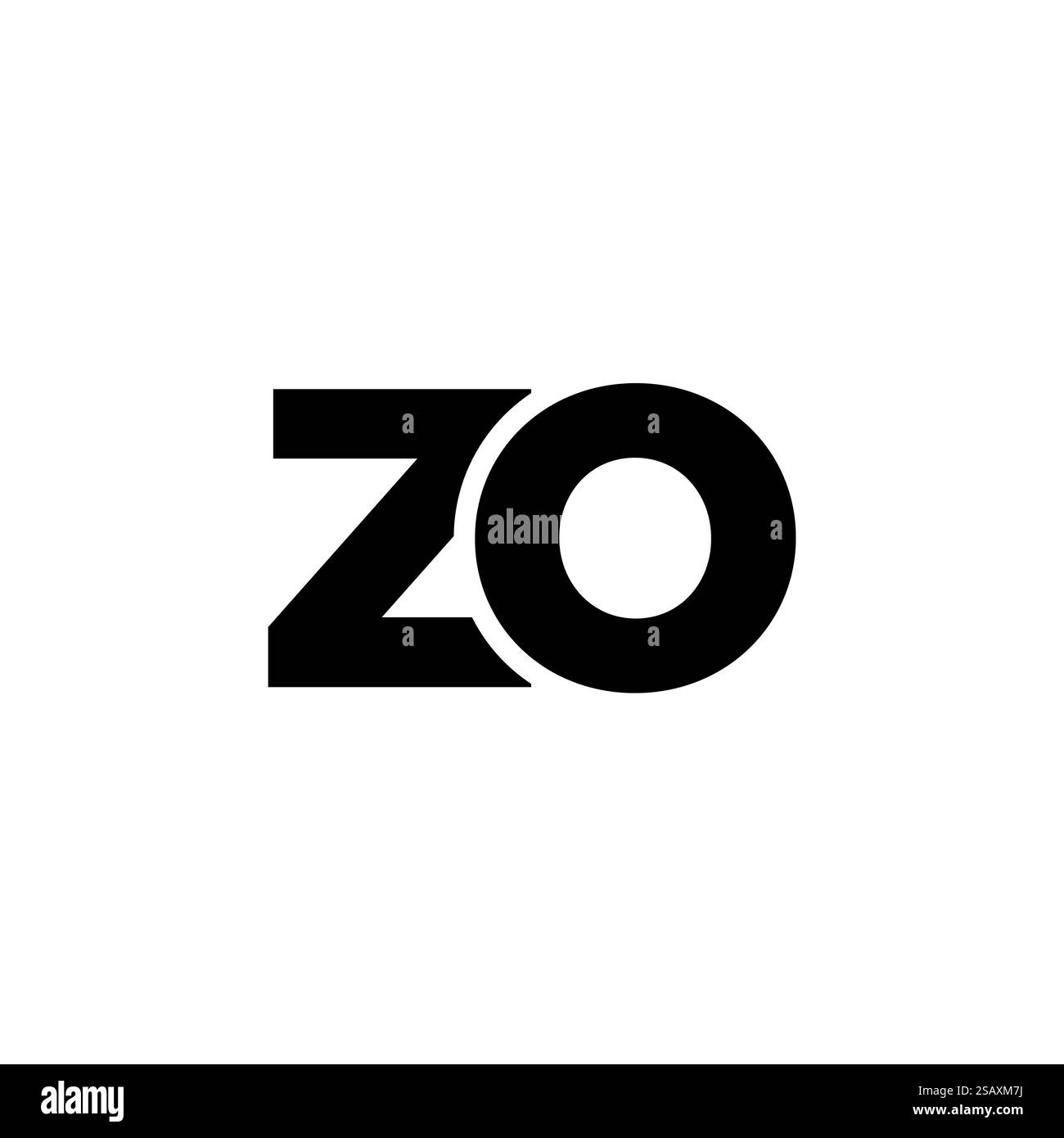 Trendige Design-Vorlage mit Z und O-Schriftzug. Minimaler Monogramm-Initiallogotyp für die Unternehmensidentität. Stock Vektor