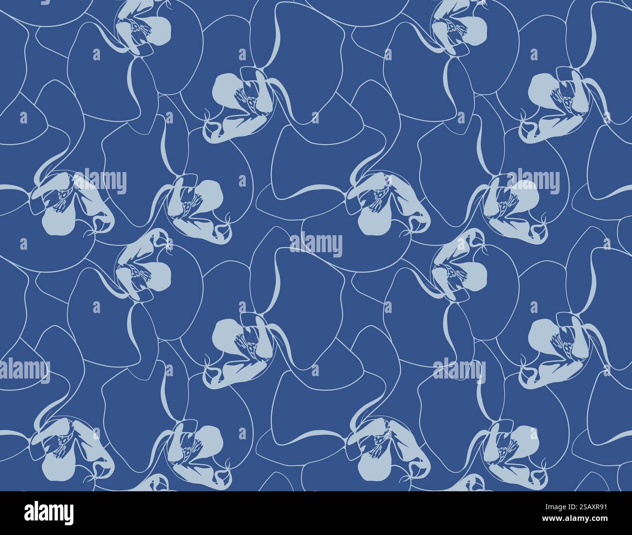 Nahtloser Hintergrund mit Blumenmuster. Blattwerk- und Blumentapeten der Natur. Vektorabbildung... Nahtloser Hintergrund mit Blumenmuster. Blattwerk- und Blumentapeten der Natur. Stock Vektor