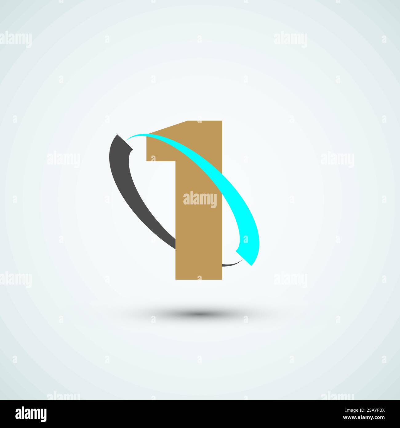 Symbol für die Logo-Designvorlage Nummer eins Stock Vektor