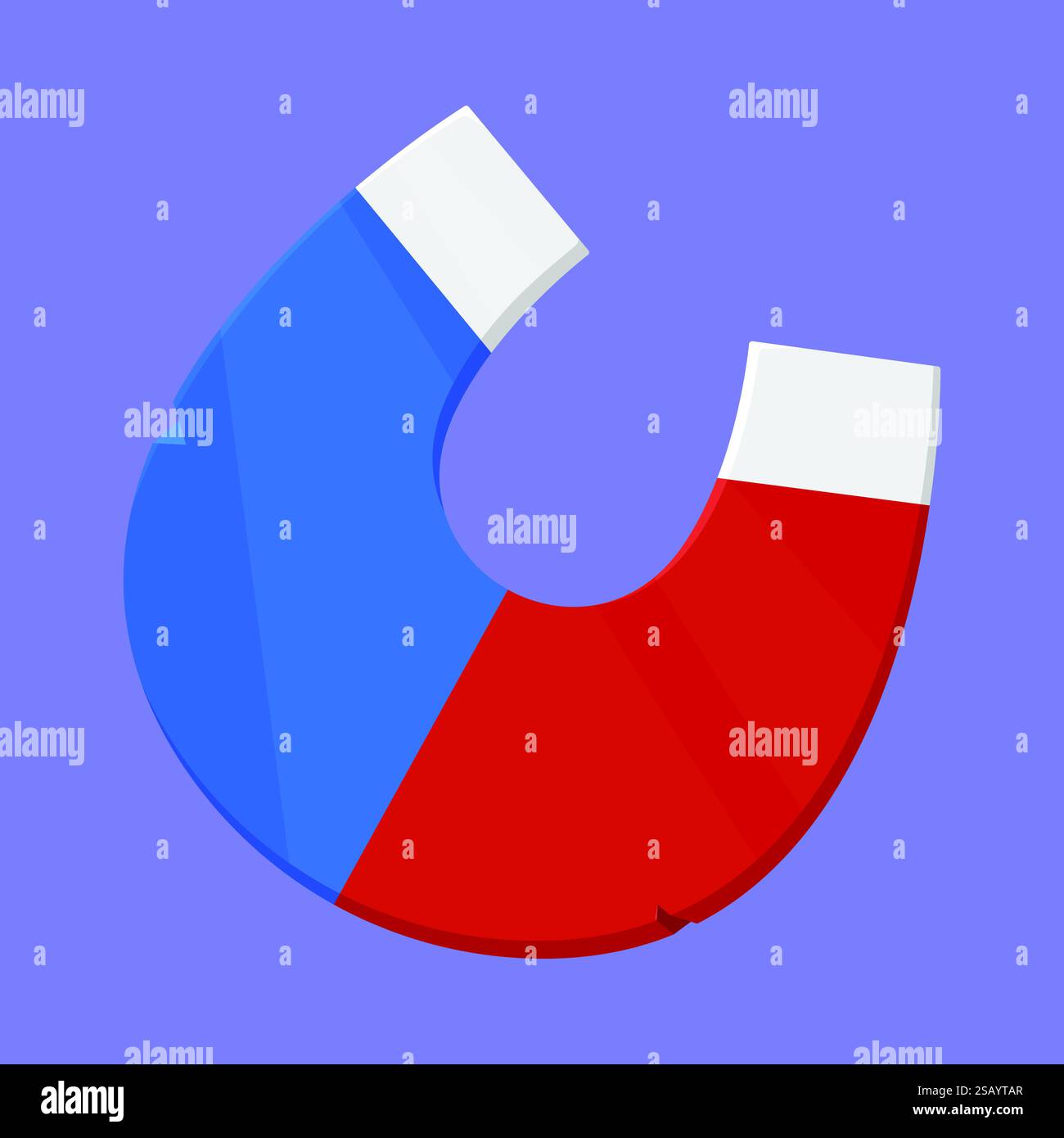 Abbildung Des Magnetvektors. U-förmiger Magnet, Illustration, Spielsymbol Stock Vektor