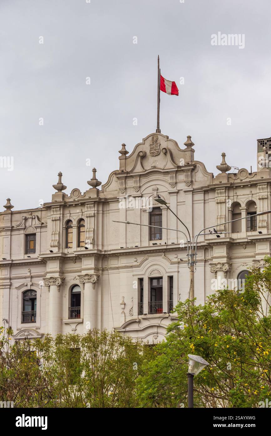 Bolivar Hotel am San Martin Platz - Lima, Peru Stockfoto