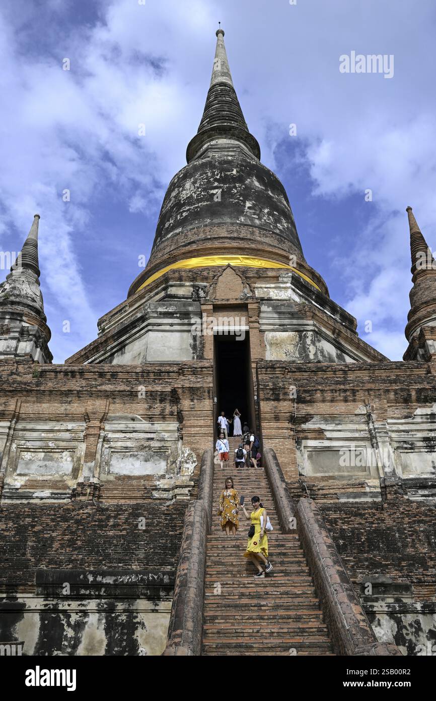 Wat Yai Chai Mongkhon, buddhistischer Tempel, Ayutthaya, Provinz Ayutthaya, Thailand, Asien Stockfoto