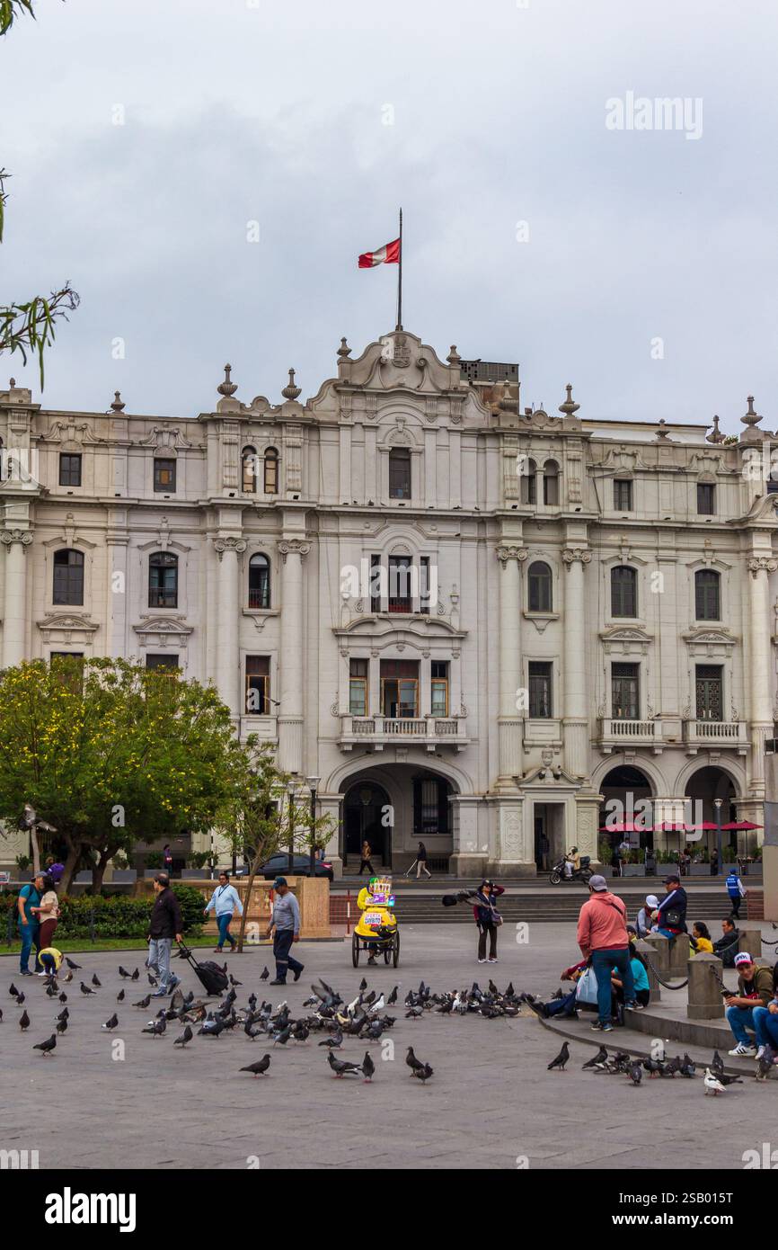 Bolivar Hotel am San Martin Platz - Lima, Peru Stockfoto