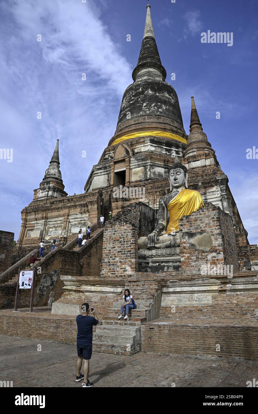 Wat Yai Chai Mongkhon, buddhistischer Tempel, Ayutthaya, Provinz Ayutthaya, Thailand, Asien Stockfoto