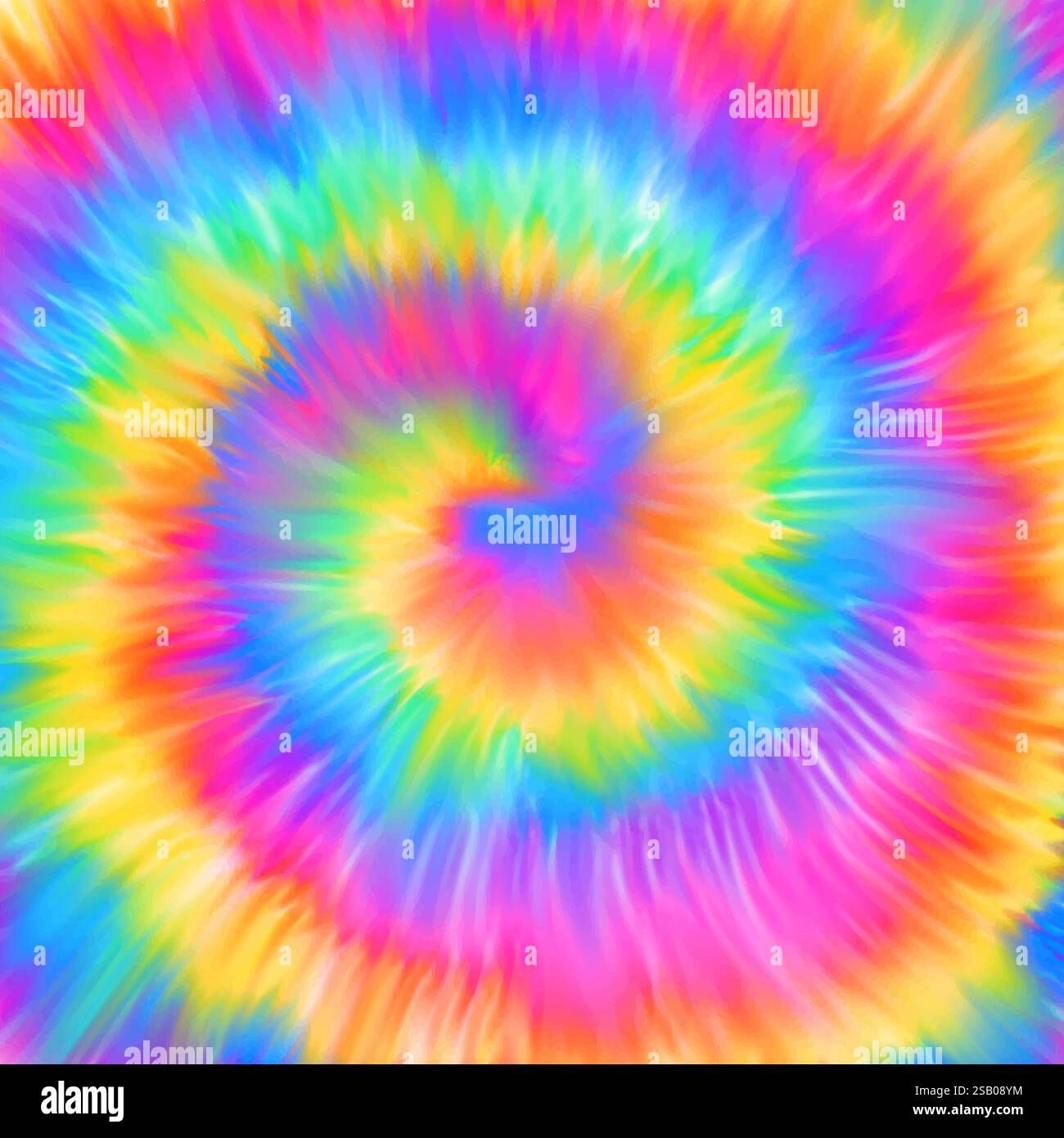 Regenbogenfarbenes, psychedelisches Krawattenmuster im Hintergrund Stock Vektor