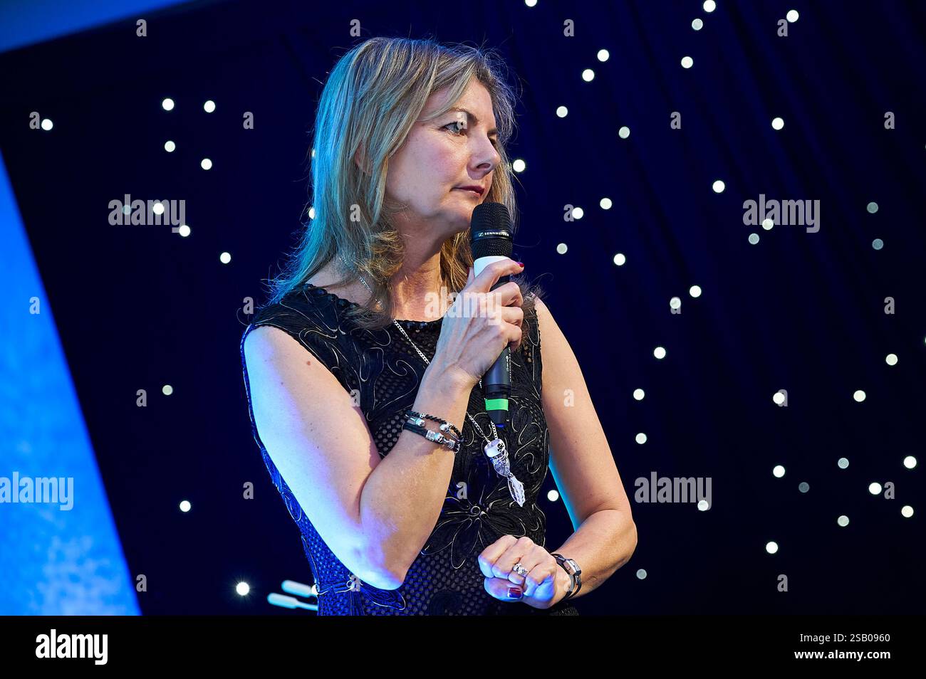 Der Komiker Jo Caulfield veranstaltete im November 2017 eine Veranstaltung Stockfoto