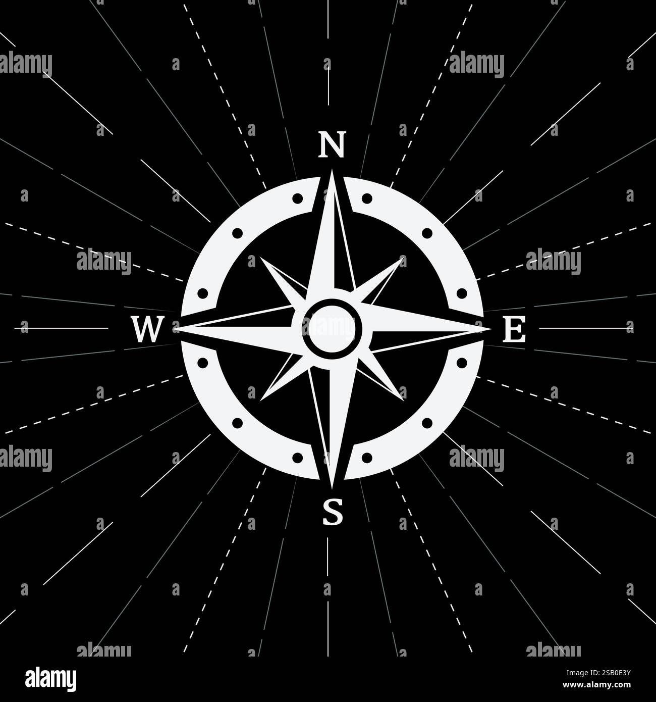 Karte Wegbeschreibung Vintage Kompass. Antike Meereswinde messen Vektorsymbole isoliert. Navigationskompass für Ozean- oder Marine-Retro-Kartographie, Boot Stock Vektor