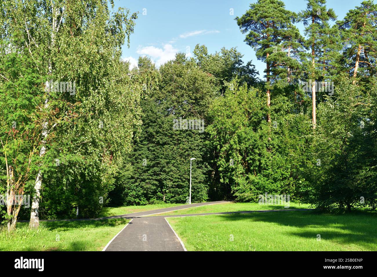 Park mit Laufstrecken, Russland Stockfoto