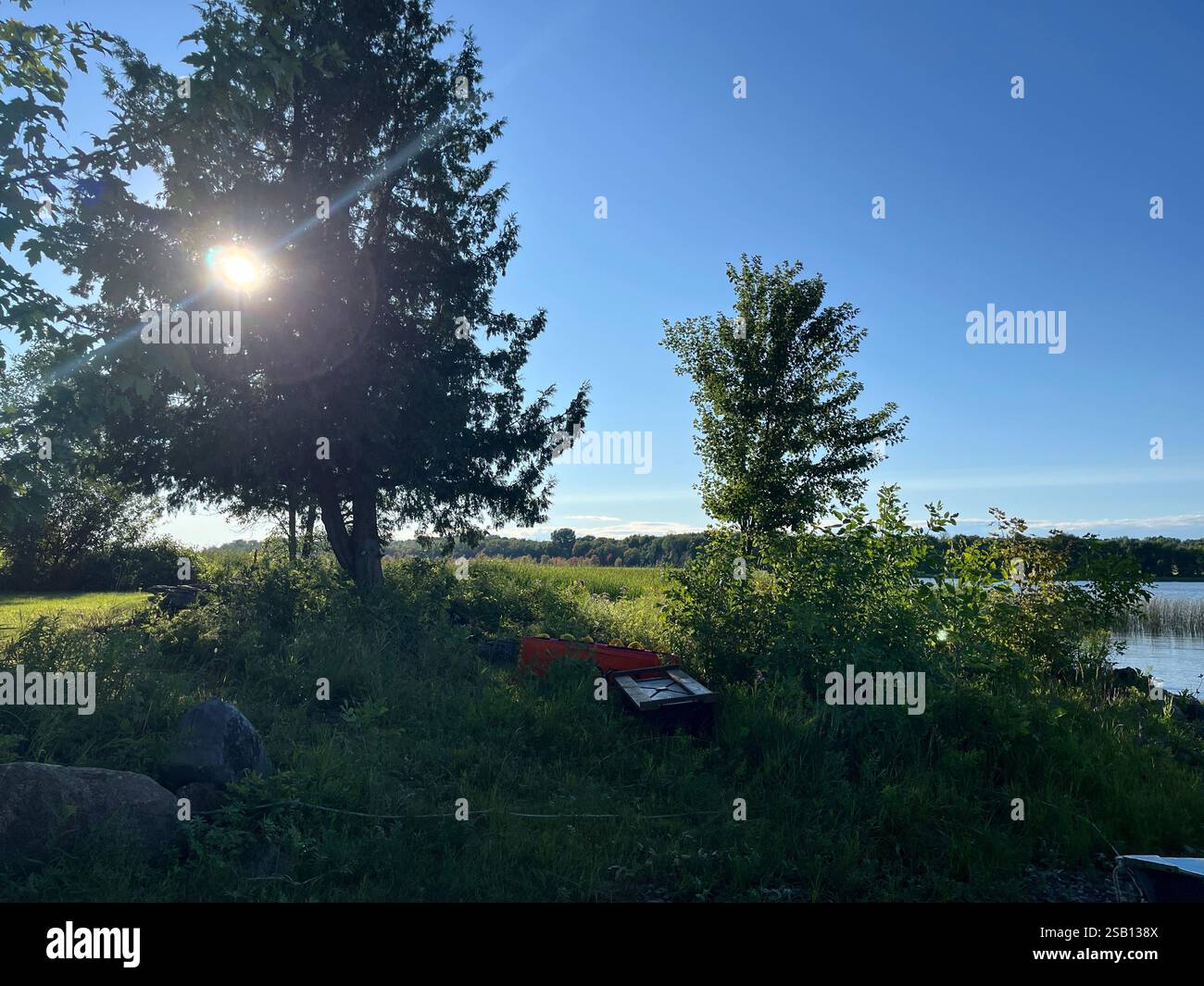 Vermont am See - Smartphone-aufgenommenes Stockfoto