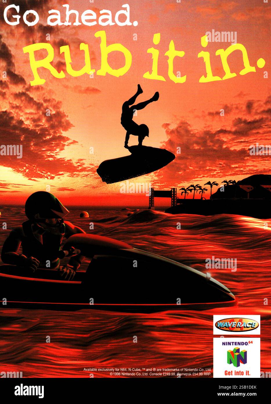 1997 UK Wave Race 64 Werbespot - Rennspiel entwickelt und veröffentlicht von Nintendo Stockfoto