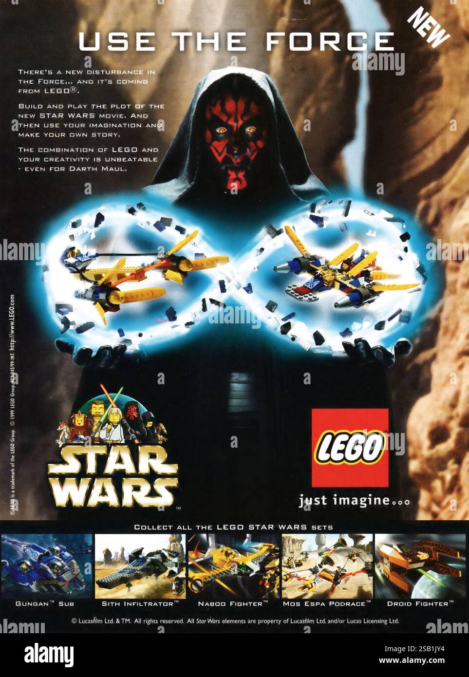 1999 Lego Star Wars Sets Werbespot – „Use the Force“ Stockfoto