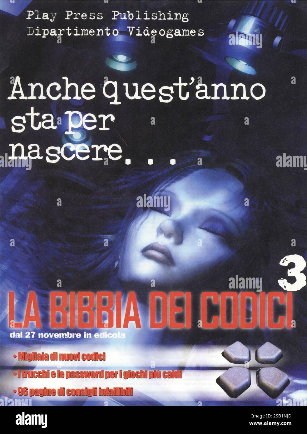 2000 Italian la Bibbia Dei Codici 3 Game Magazine Ad - Play Press Publishing Stockfoto 2000 Italian la Bibbia Dei Codici 3 Game Magazine Ad - Play Press Publishing Stockfoto