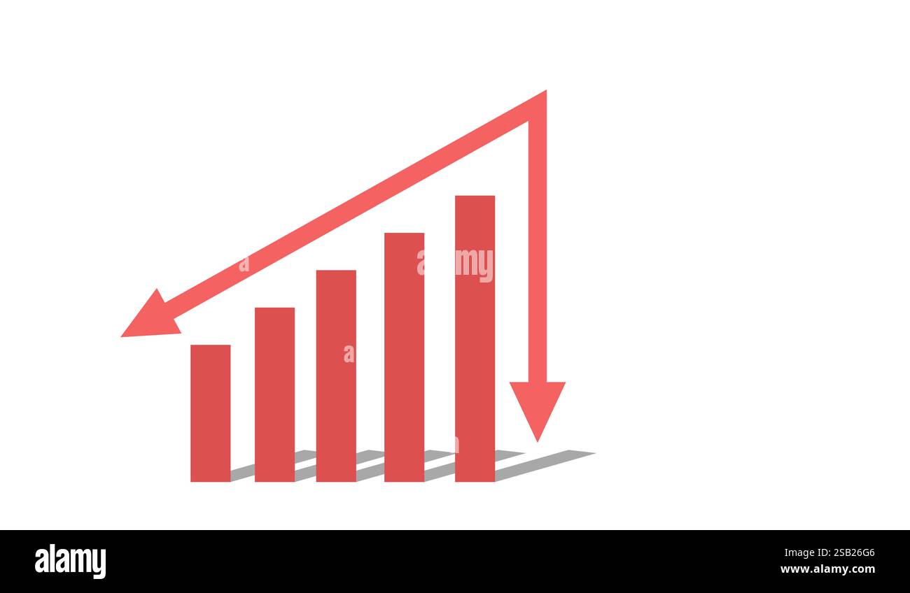 Finanzdiagramm, Geschäftskonzept, Preiserhöhung, Preissenkung Stock Vektor