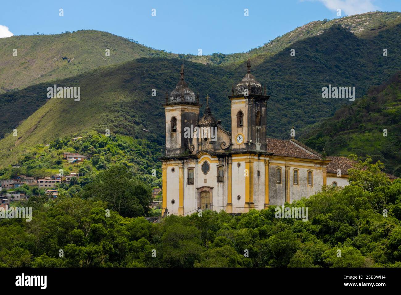 Kirche in der historischen Stadt Ouro Preto, Minas Gerais, Brasilien Stockfoto